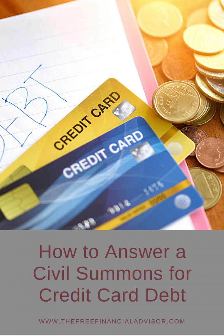 How to Answer a Civil Summons for Credit Card Debt The Free Financial
