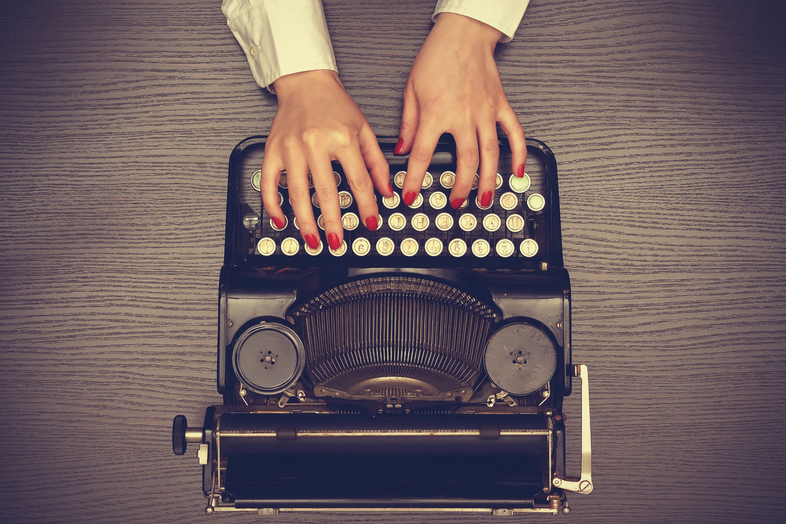 Typing on a Typewriter