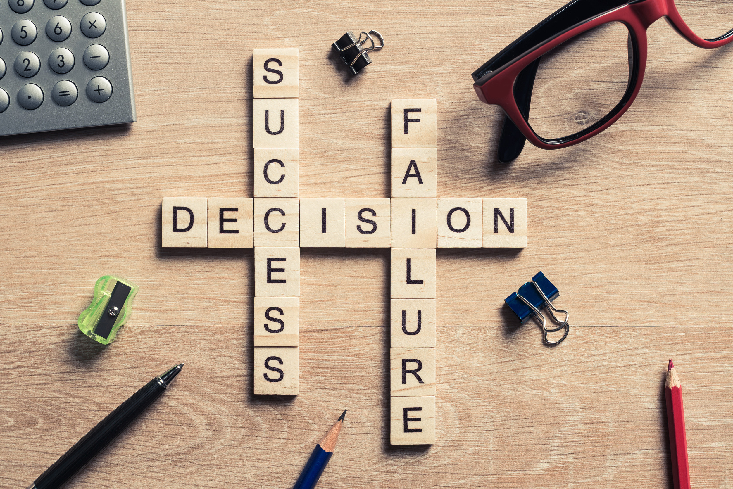 Words decision, success failure