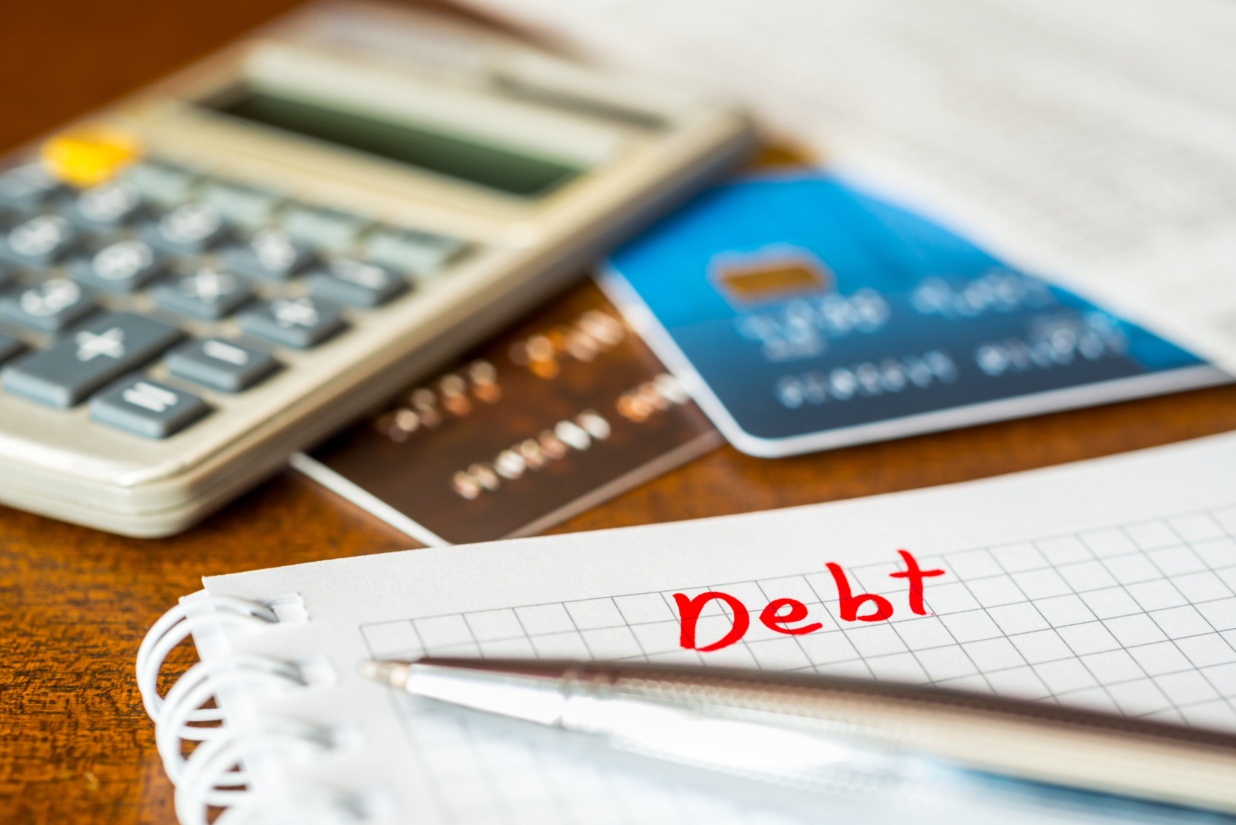 Credit cards and the word debt