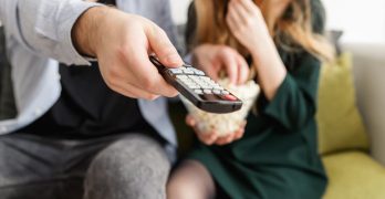 couple watching tv