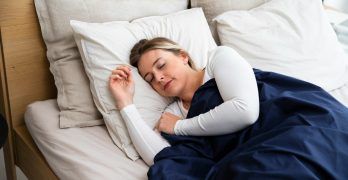 woman in blanket